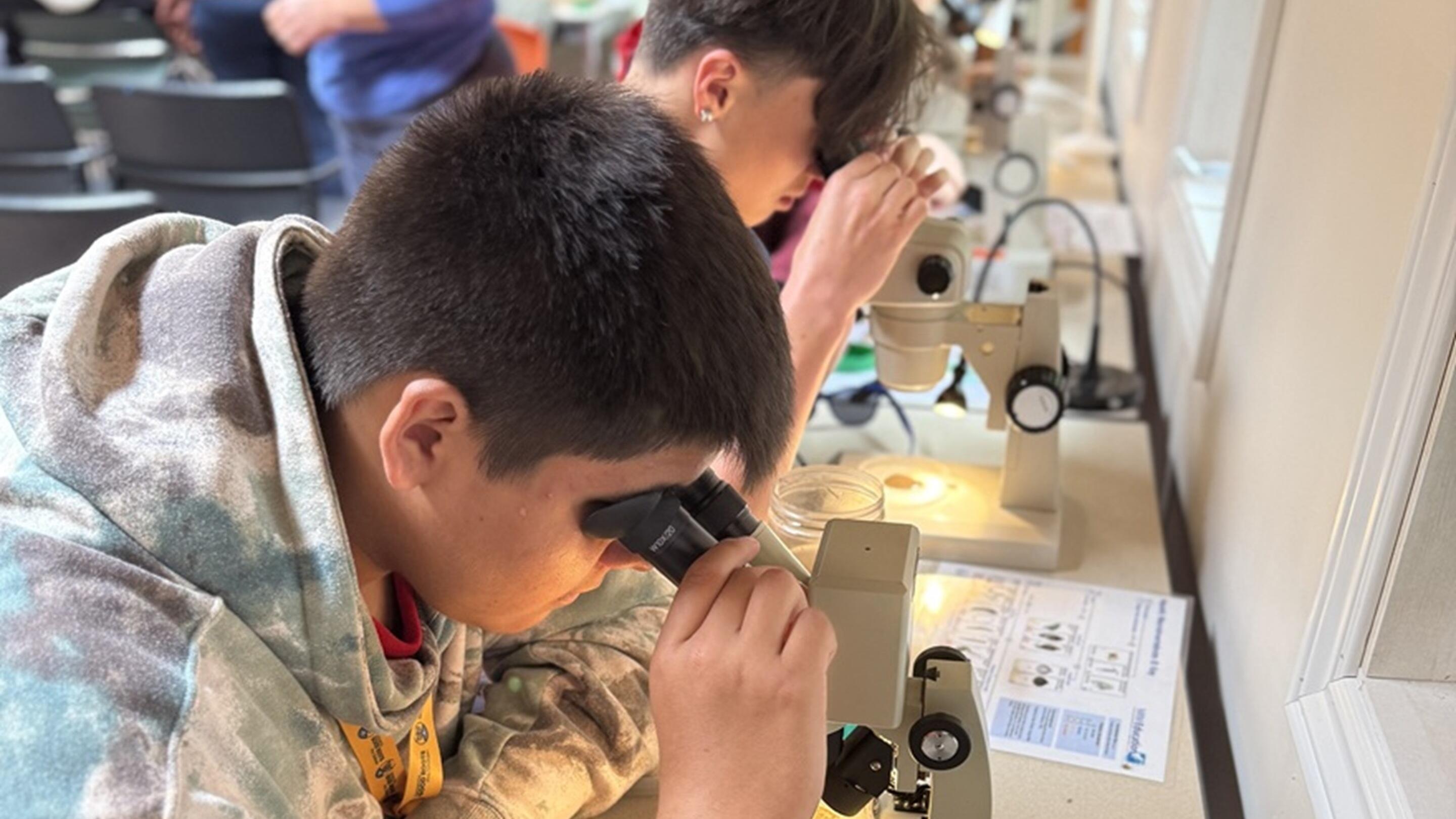 First Nations students participating in STEM program activities