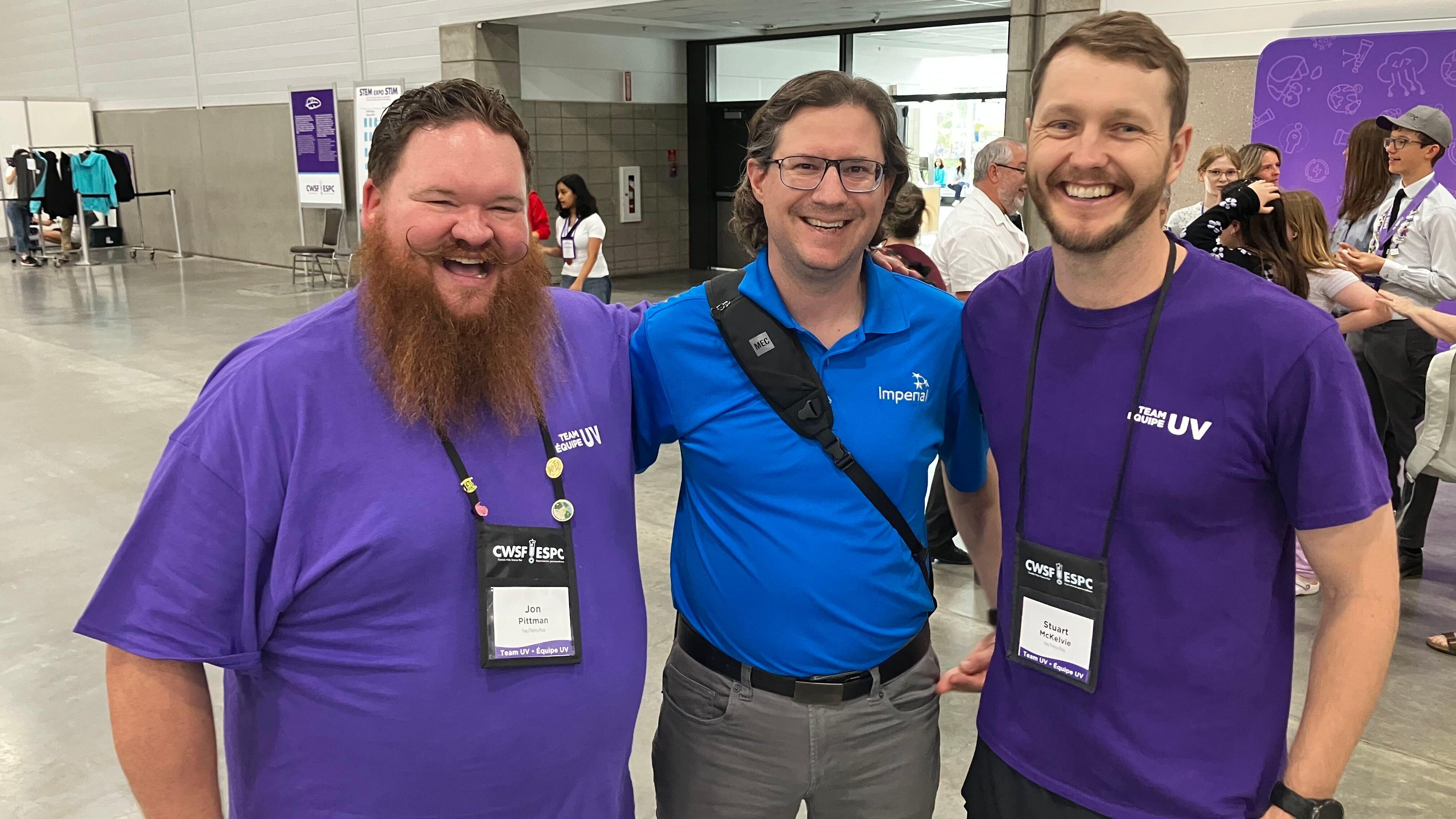 Image Stephen Karpala, middle, with Canada-Wide Science Fair representatives.