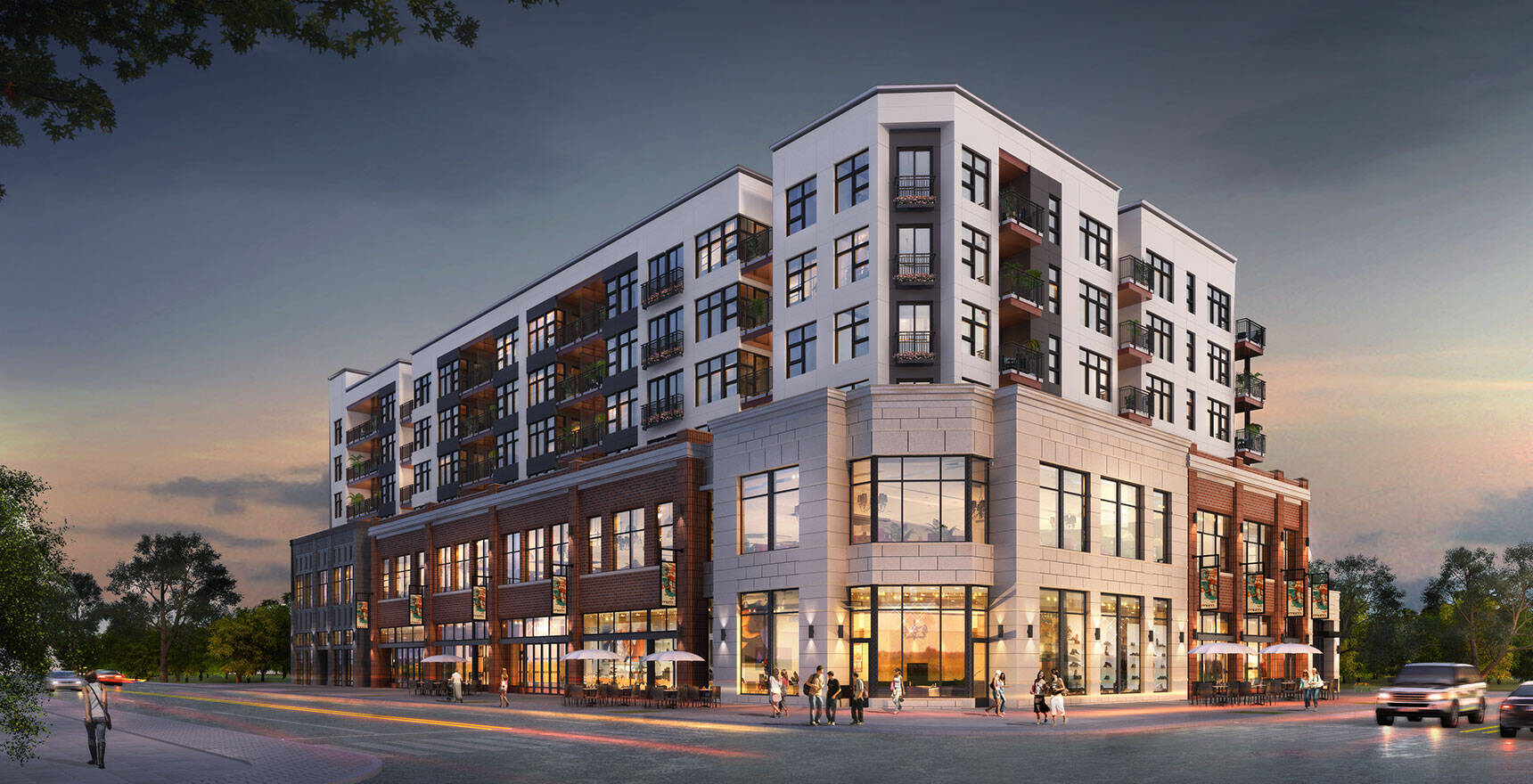 Image Cette proprit  Edmonton abritait une station de vente au dtail sous la marque Esso depuis les annes 1920. Aujourdhui, il abrite le Raymond Block  un complexe rsidentiel de luxe  usage mixte de six tages.