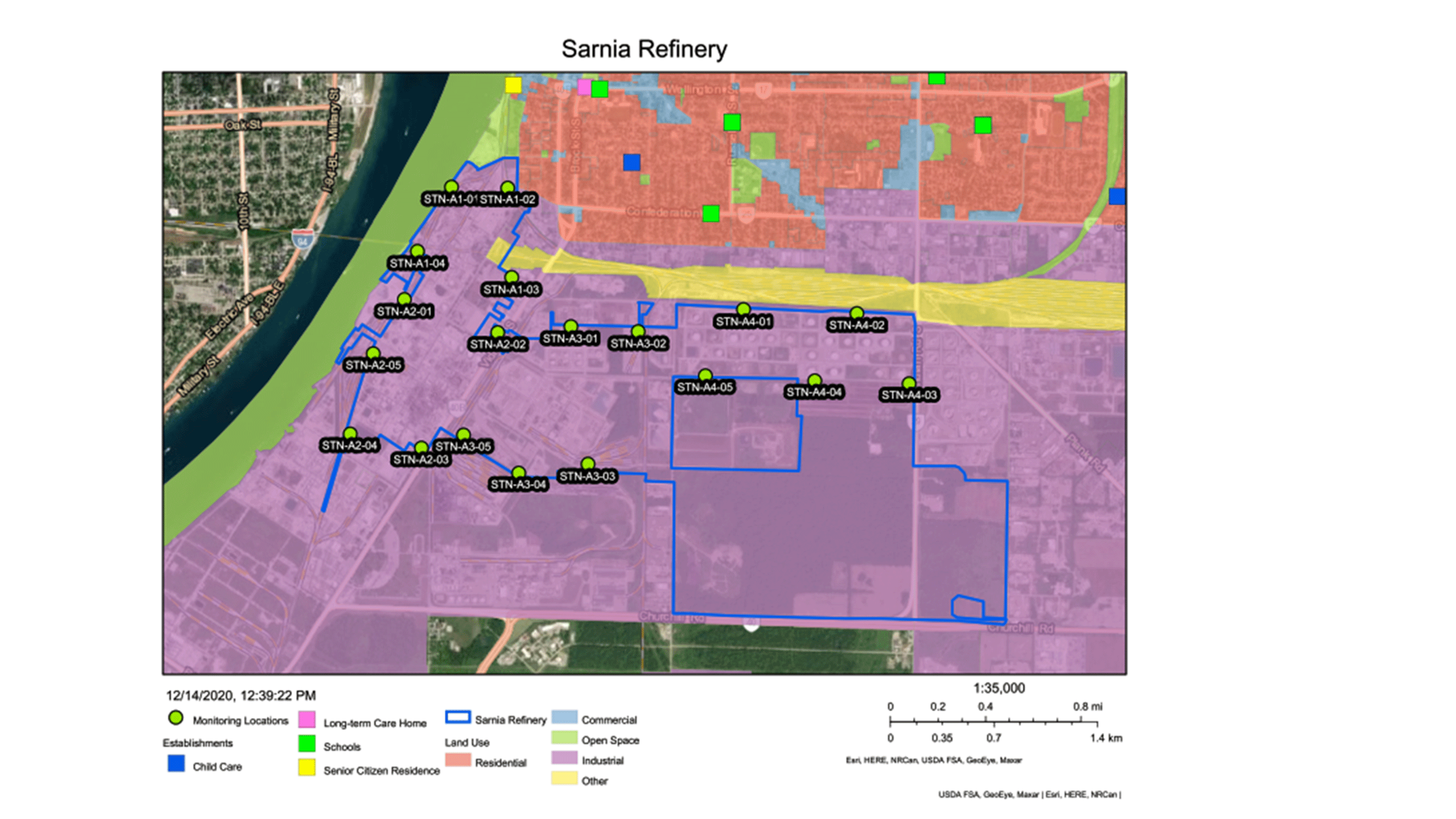 Sarnia fenceline site monitoring results | Imperial Oil
