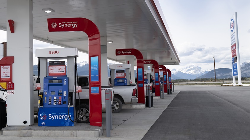 Esso Bearspaw gas pumps