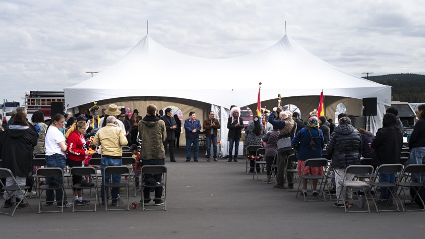 Group of people gathered