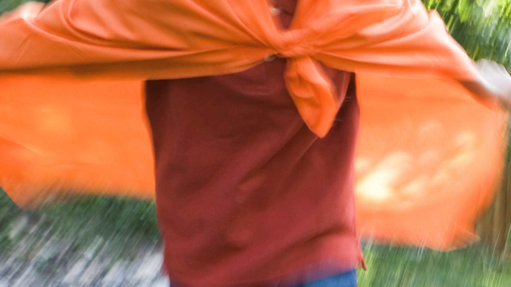 person in the rain