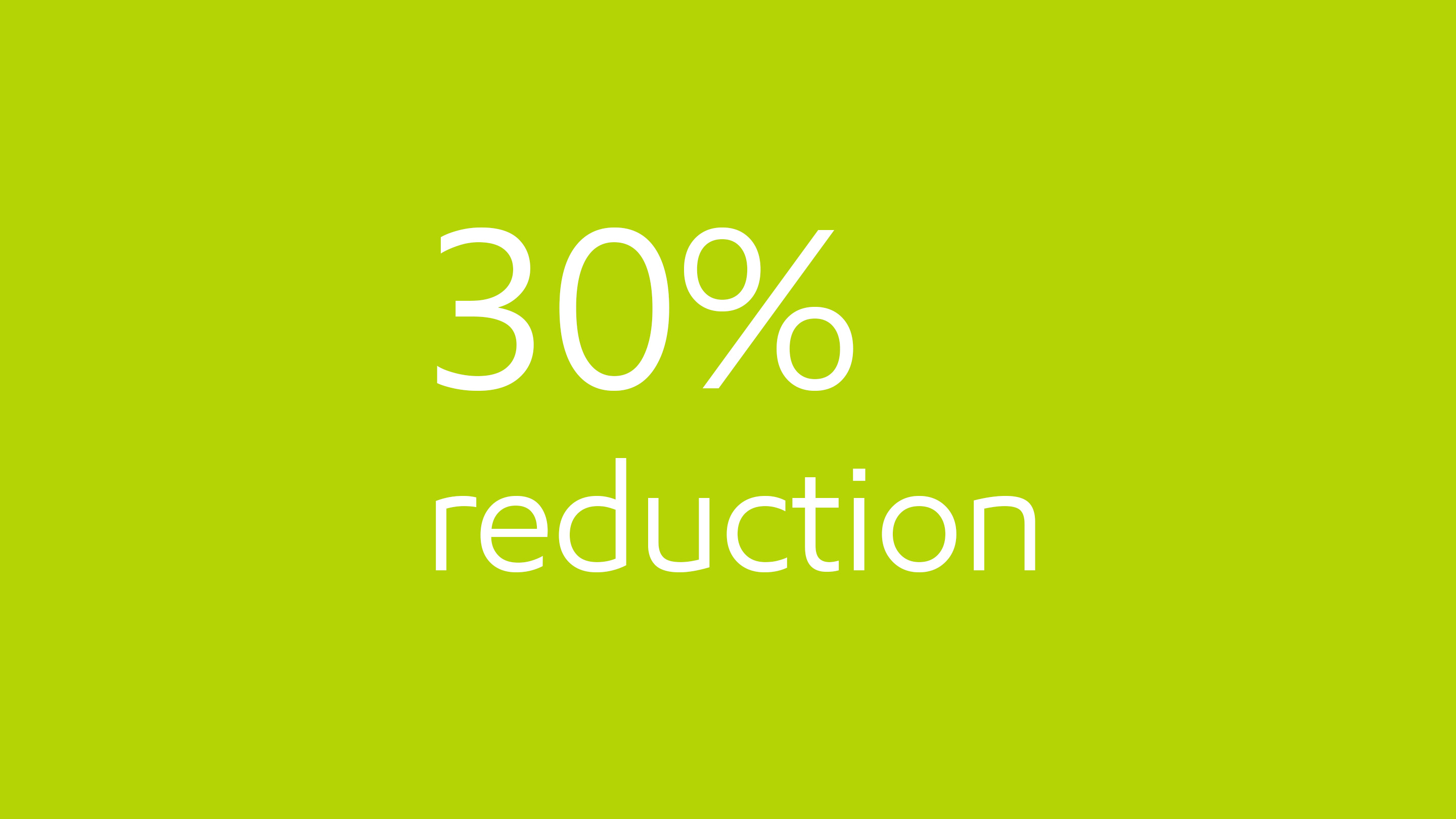 graphic of 30% reduction