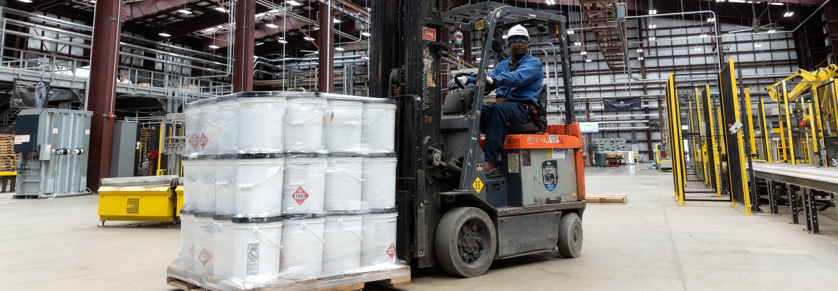 forklift operator in warehouse