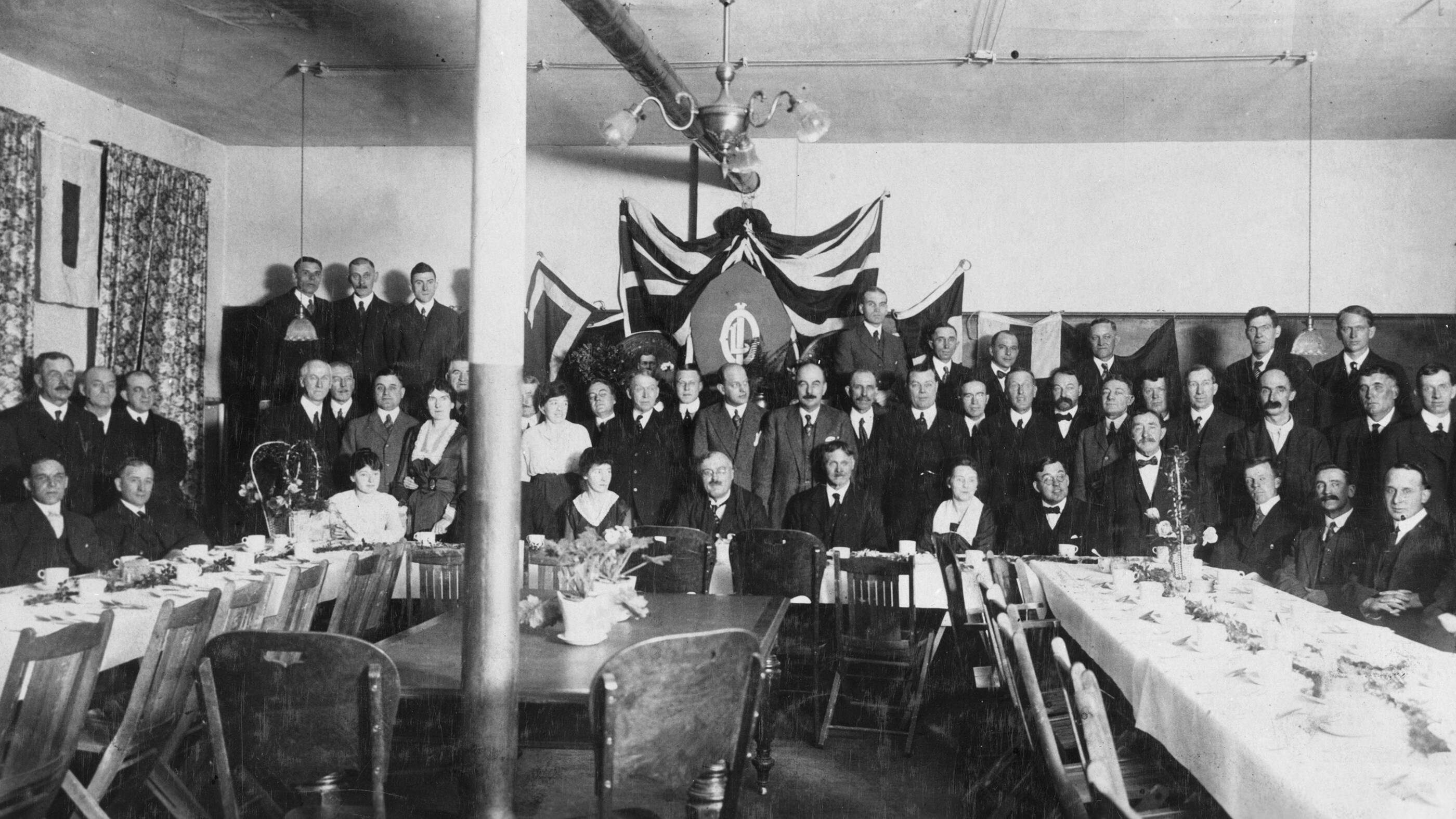 Imperial becomes the first company in Canada to adopt a system of joint industrial councils, an innovative approach to labour-management relations. Pictured: Inaugural meeting of the first Joint Industrial Council in Sarnia, Ontario.

Imperial builds a refinery at Dartmouth, Nova Scotia.